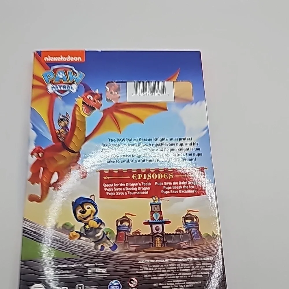 Paw patrol rescue knights dvd